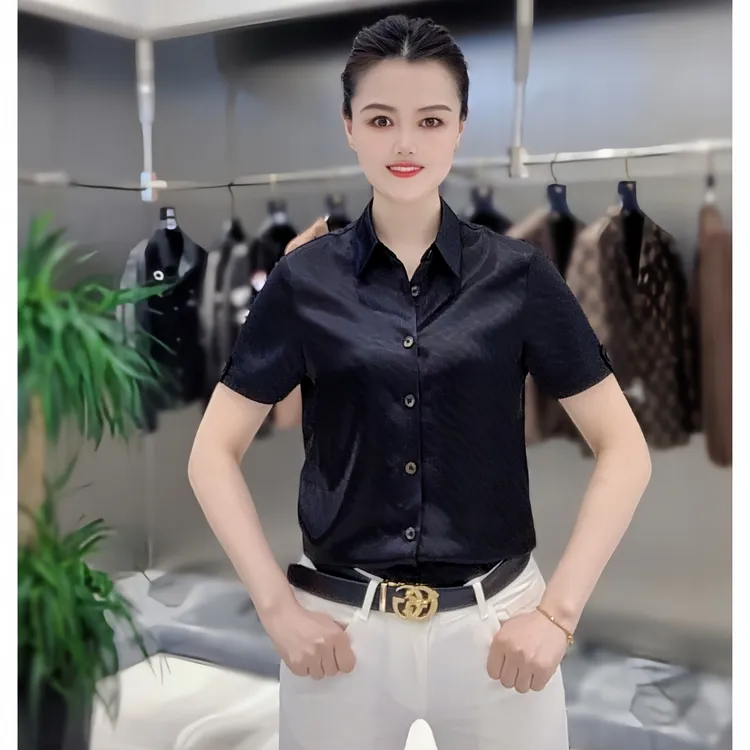 【男狼甄选】男士夏季新款水波纹欧货高品质时尚潮流修身百搭衬衫