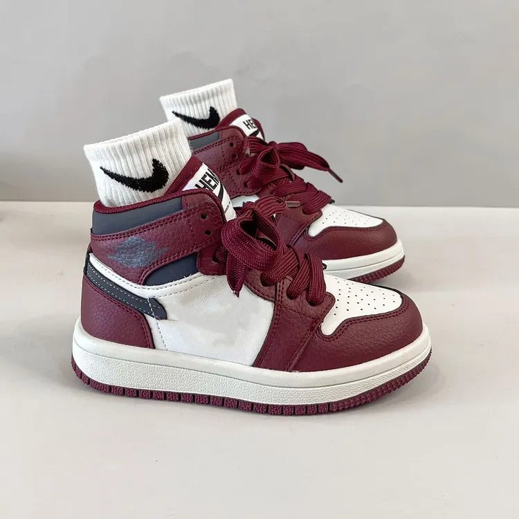 【六小六专属】2025高帮时尚大童韩版板鞋男童高邦运动儿童鞋魔术贴