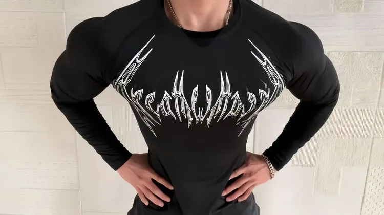 Breathedivinity 潮牌龙魂长袖健身运动紧身衣圆领打底衣男女同款