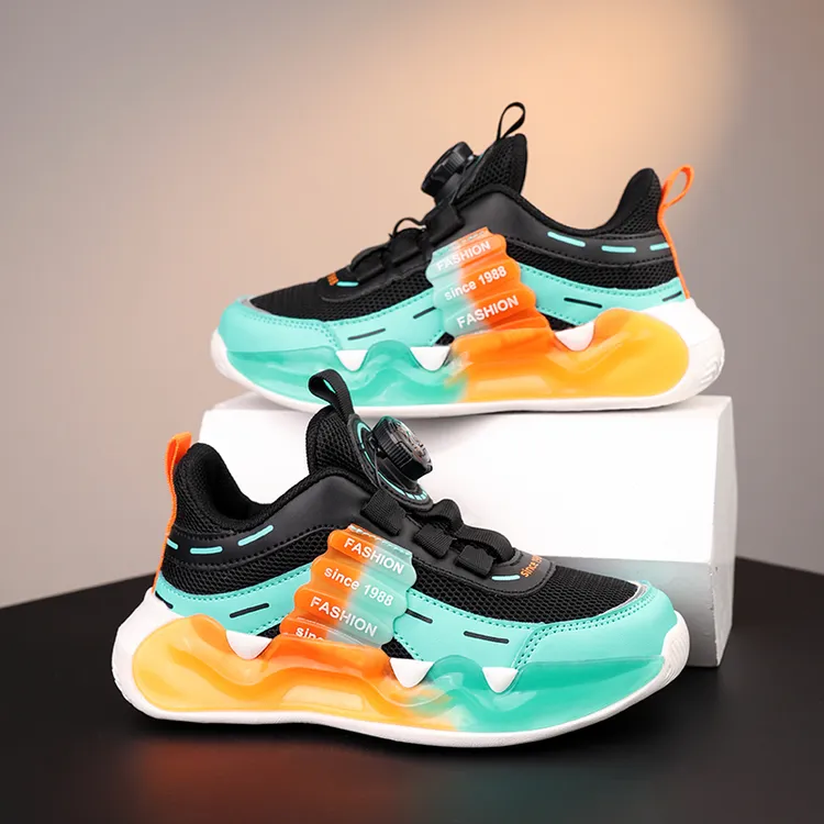 男童2025秋季爆款运动鞋新款透气网面鞋子儿童中大童实心跑步鞋