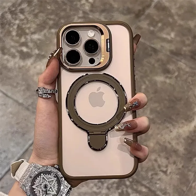 兰知春序适用苹果16ProMax磁吸支架手机壳新款iPhone15带镜头膜支