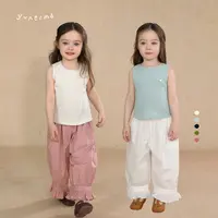 宝宝幼儿园时尚百搭蕾丝花边针织背心允儿妈女童洋气马甲儿童上衣