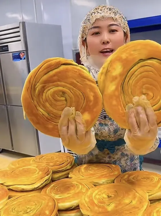 西北老家手工香豆子锅盔 香豆子油锅盔香豆子咸味 葱花咸味多口味