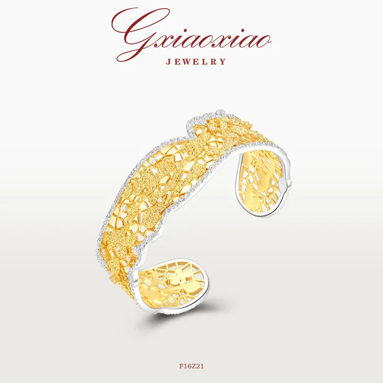 G XIAOXIAO 镀K金【鎏金幻境】气质复古轻奢手工蕾丝手镯 F16Z21