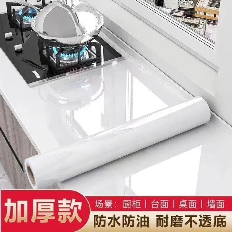 大理石防水贴纸厨房防油加厚耐高温自粘灶台橱柜贴膜铝箔纸柜贴橱