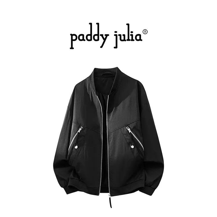 Paddy julia美式高级感长袖夹克男秋季宽松休闲口袋百搭工装外套