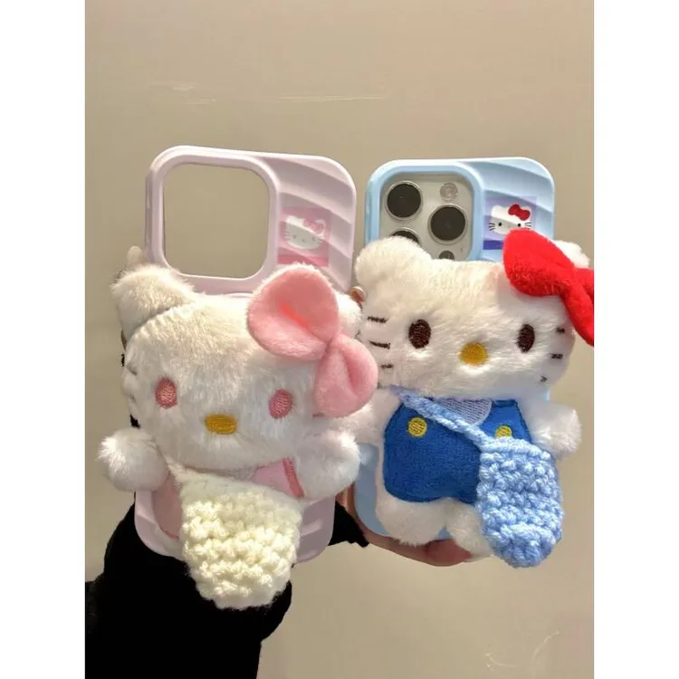 治愈系毛绒可爱猫咪毛球包包波漾磁吸iphone16promax苹果15手机壳