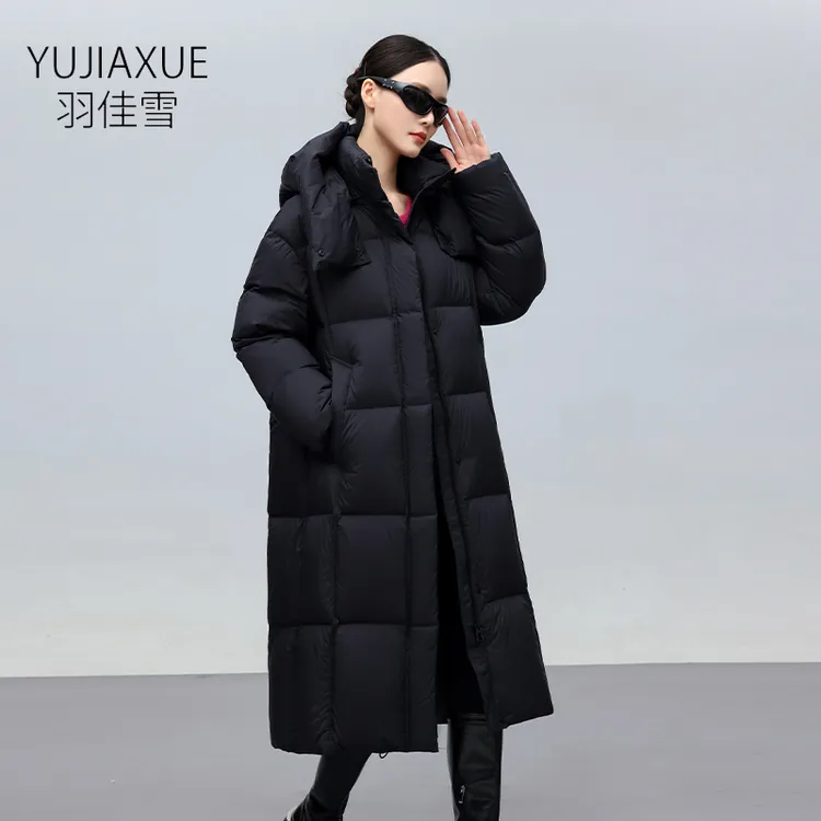 大被子极寒羽绒服女时尚户外连帽长款加厚保暖过膝冬 防风