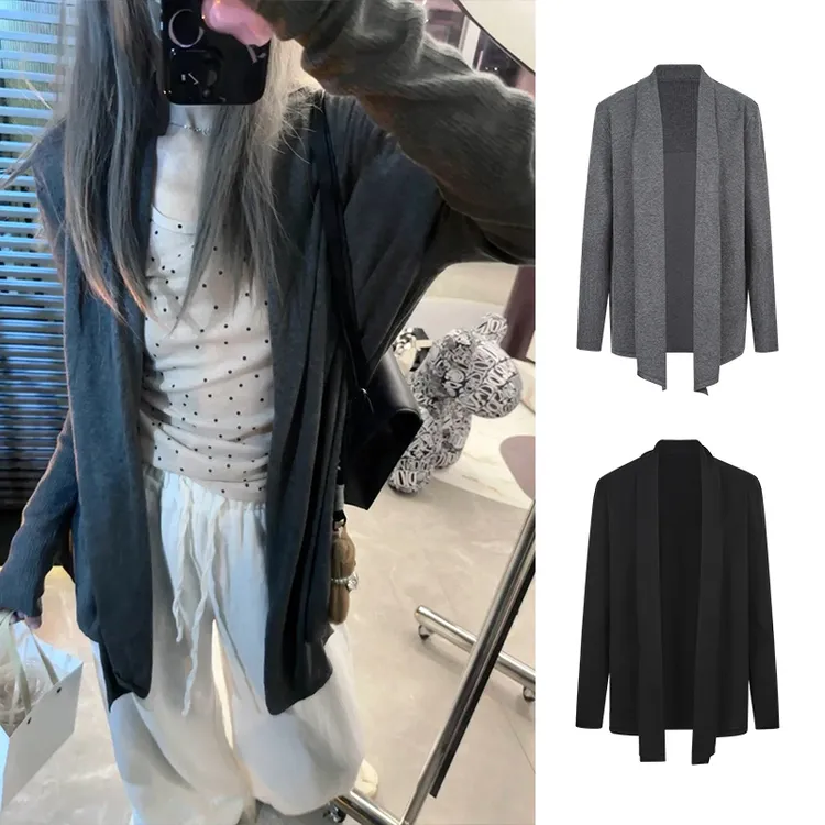 Moses Queen/魔西女王RO纸片人针织衫防晒空调开衫慵懒风坎肩外套