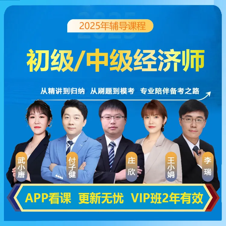 2025初级中级经济师网课视频课程徐娜付子健人力工商金融财税课程