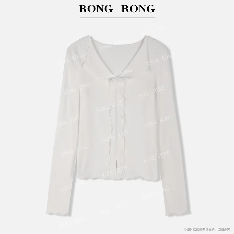 溶溶【裸感轻柔T】RONGRONG 莱赛尔绵羊毛亲肤休闲风打底衫MBH026