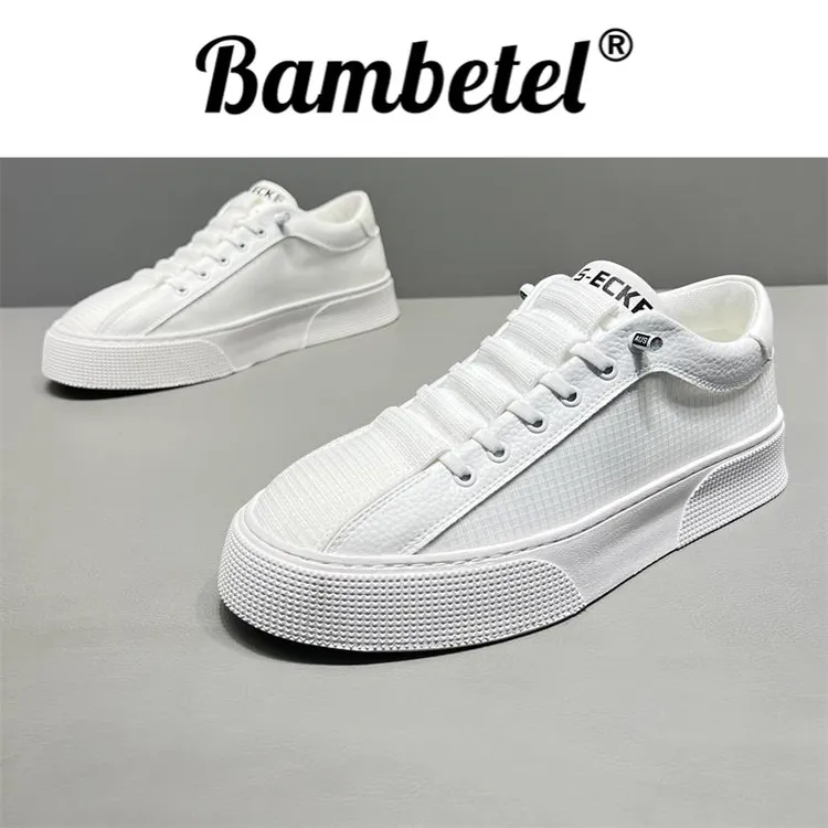 Bambetel轻奢新款春季休闲鞋百搭男士潮牌透气男款布鞋厚底增高运