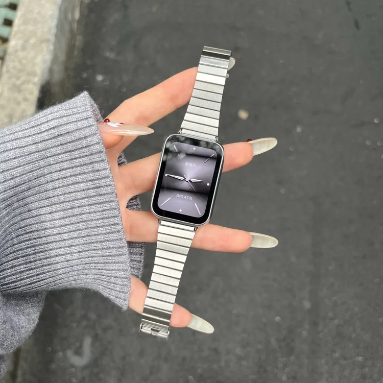 《修身钢带》适用于小米手环9pro一珠不锈钢8pro表带红米watch5腕带