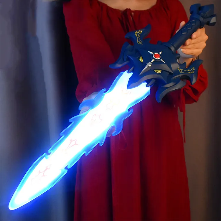 儿童玩具刀剑大号特利奥特武器曼宝剑发光激光电动伸缩剑男孩礼物