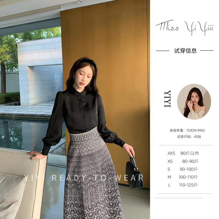 【巴洛克舞曲衬衫】<YiYiii>小个子时尚百搭衬衫立领长袖优雅上衣