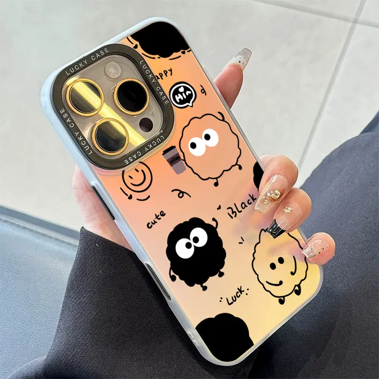 镭射小煤球适用于苹果17ProMax手机壳iPhone17 Pro硅胶手机套17PM