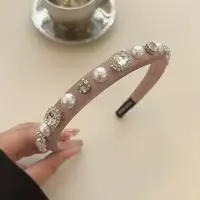 新款珠光千金风粉色发箍