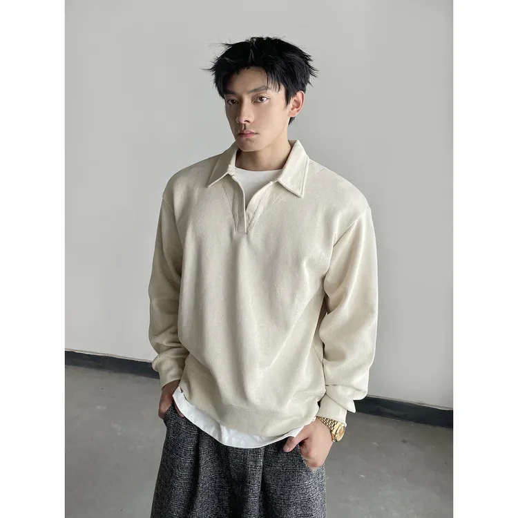 DAY NY老钱风假两件海鸥领卫衣长袖男女宽松休闲百搭松弛感上衣