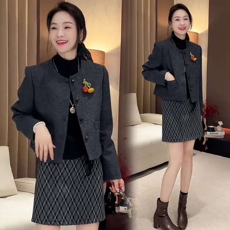 小香风短款外套女2025秋季新款洋气显瘦小个子百搭气质夹克上衣潮