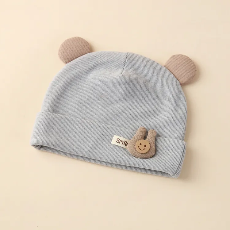 婴儿帽子6到12个月宝宝秋冬季保暖帽洋气可爱男宝外出护囟门可爱