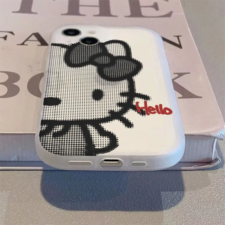 卡通素描kt猫适用苹果/华为/荣耀oppo小米红米vivo全包防摔手机壳