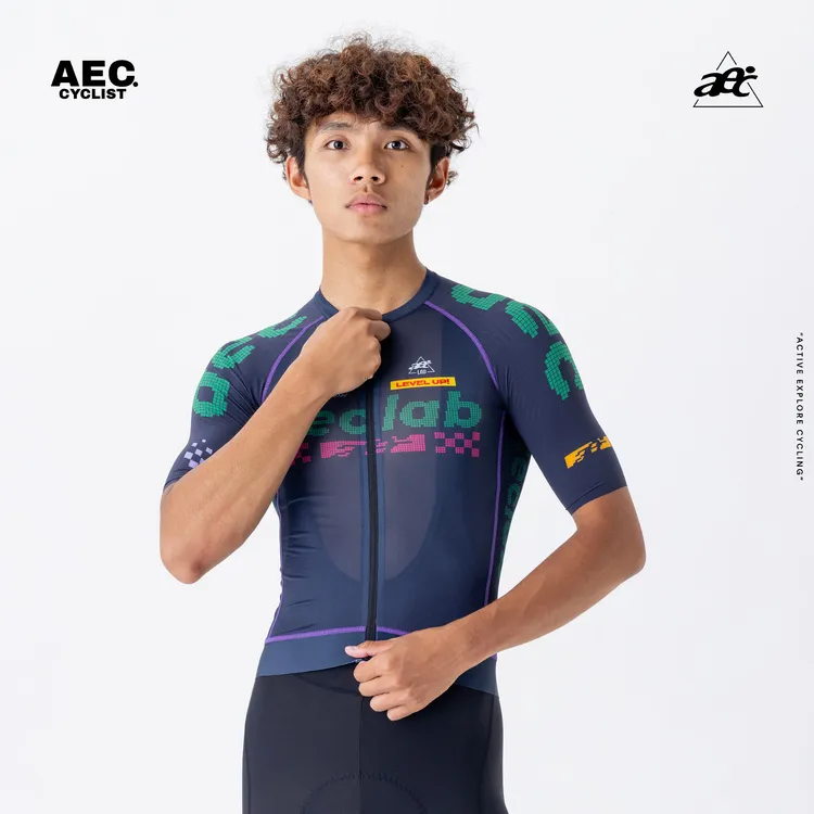 aec骑行服男款短袖像素游戏系列 25款透气公路自行车轻薄速干上衣