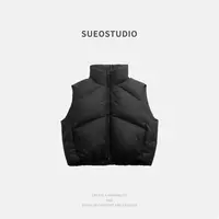 SUEO【泡芙·鹅绒马甲】巨保暖轻盈 弧形轮廓90白鹅绒立领羽绒马甲