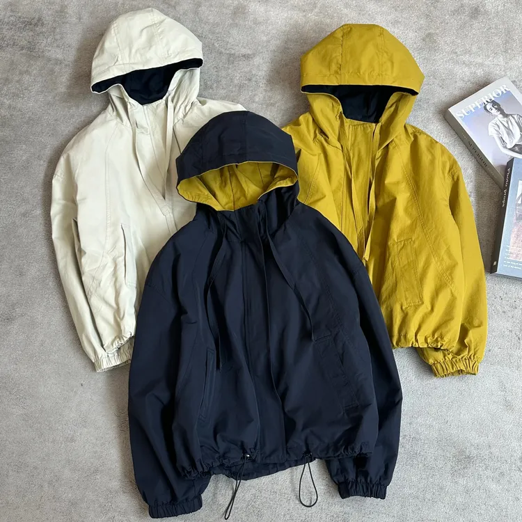 【米可家】秋冬飘带款撞色休闲棉服外套2826