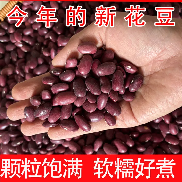 云南紫花芸豆酸菜豆米新豆腰豆农家特产豆子饭豆粥豆杂粮花豆