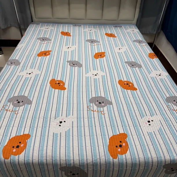 （四季床盖床单）A类母婴级水棉双面加厚床盖柔软亲肤可机洗