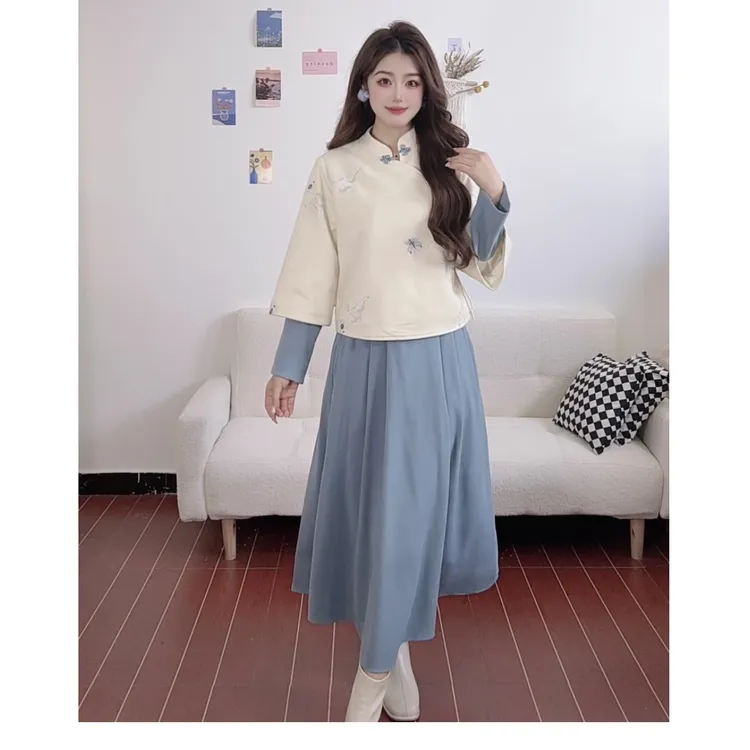 IEF/爱依服2025新款冬季梭织上下套长裙