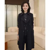 枫竺阿楠anan松弛感翻领双排扣气质风衣女秋冬新款通勤外套