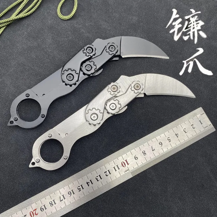 户外锋利爪子刀便携迷你 多功能折叠刀锻打野外随身高硬度小刀