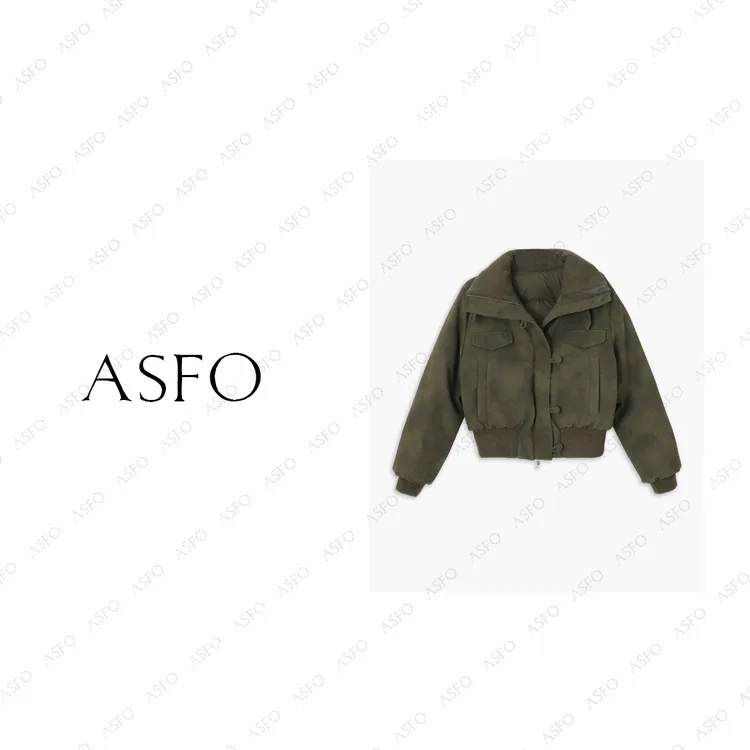 【AS灯果】25新复古做旧洗水痞帅鹅绒服外套AS25QDWT03992