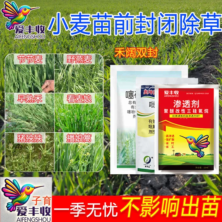 小麦田野燕麦苗前封闭专用播后苗前使用禾阔双封一季无草除草剂
