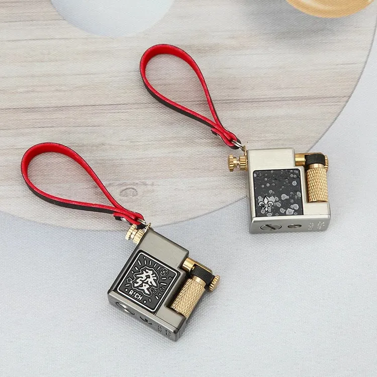 【六月新品】小方砖打火机经典侧滑轮点火迷你便携送男礼