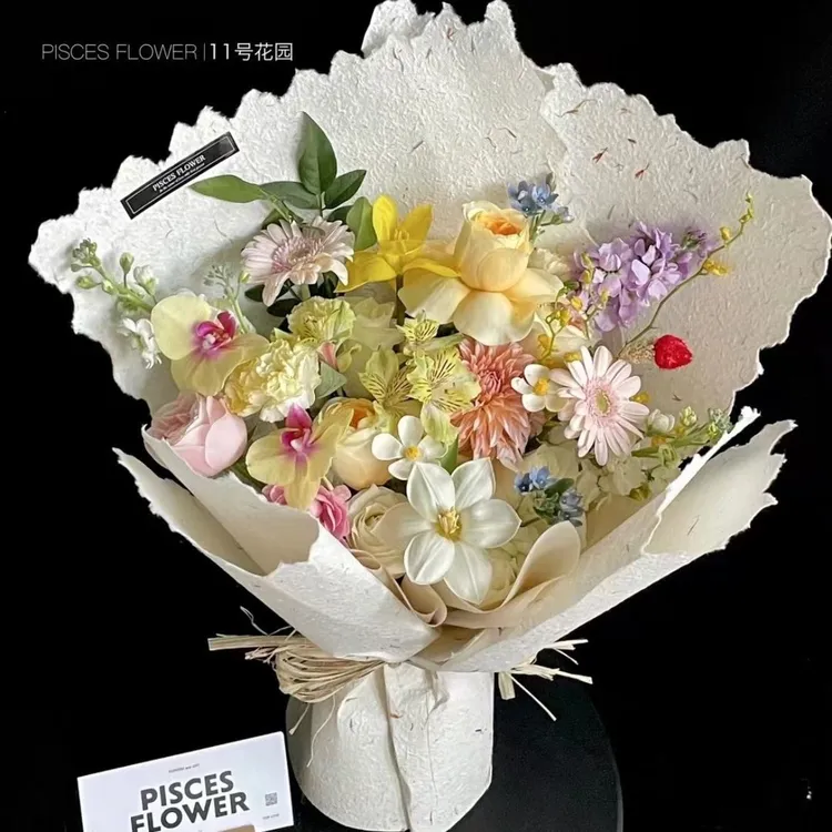 【A9】花瓣纸手撕东巴纸彩色花草纸手工花瓣宣纸花艺包装纸