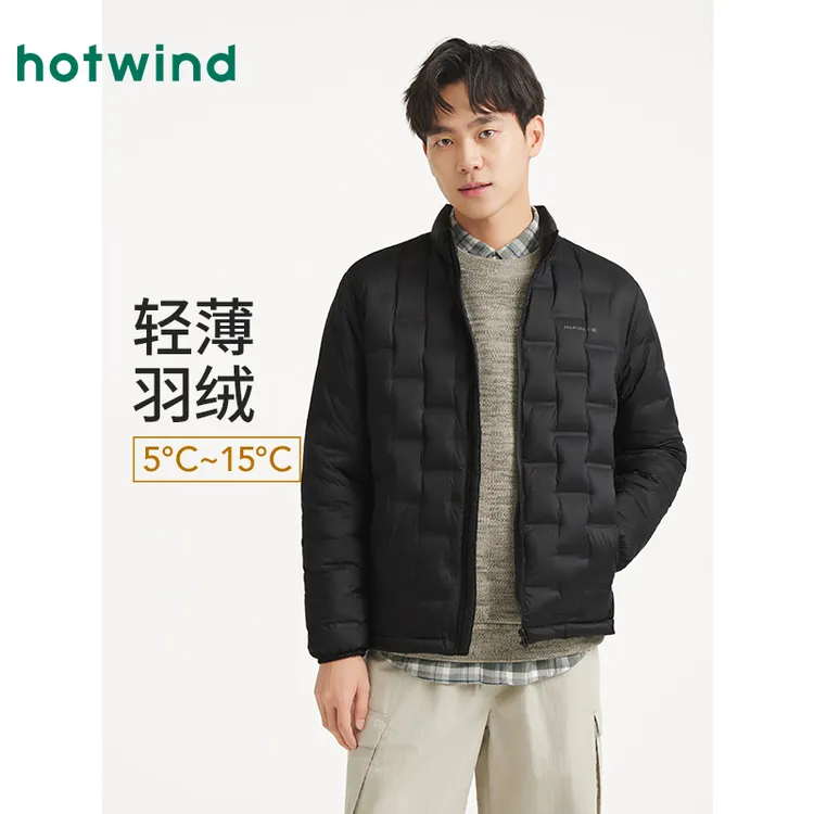 【热风门店同款】热风2025年冬季新款男士立领羽绒服F12M25401