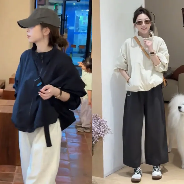 美式流行立领设计感冲锋衣短外套女装秋季爆款休闲显瘦夹克上衣