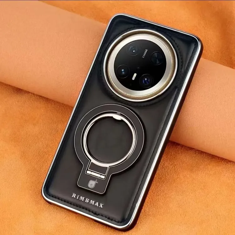 适用华为Mate70pro+高级感磁吸支架手机壳高档商务皮纹Mate80防摔