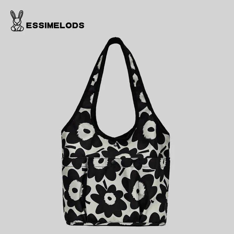 新款单肩包托特包女包上班通勤简约手提包印花休闲百搭包包女包