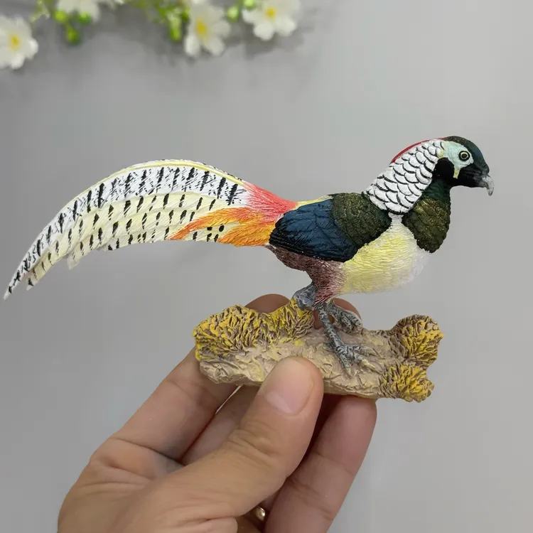 磁铁冰箱贴3D半立体鸟类白腹锦鸡树脂冰箱贴装饰磁贴磁扣留言贴