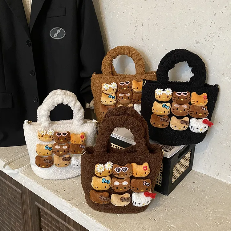 小女孩包包2025新款秋冬季毛绒毛毛手拎包时尚可爱超萌女童斜挎包