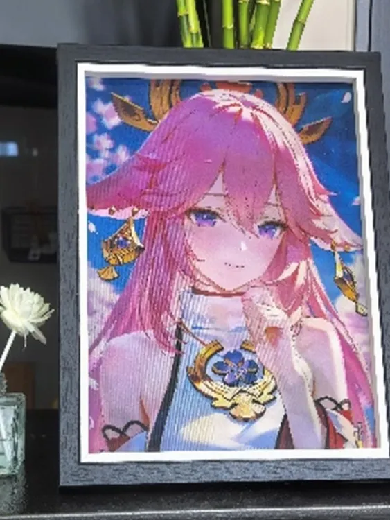 二次元游戏周边神里绫华八重神子立体渐变画生日礼物