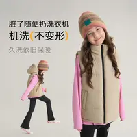 童装马甲3防加厚蓬松防风厚款女童运动连帽款保暖棉马甲百搭厚实