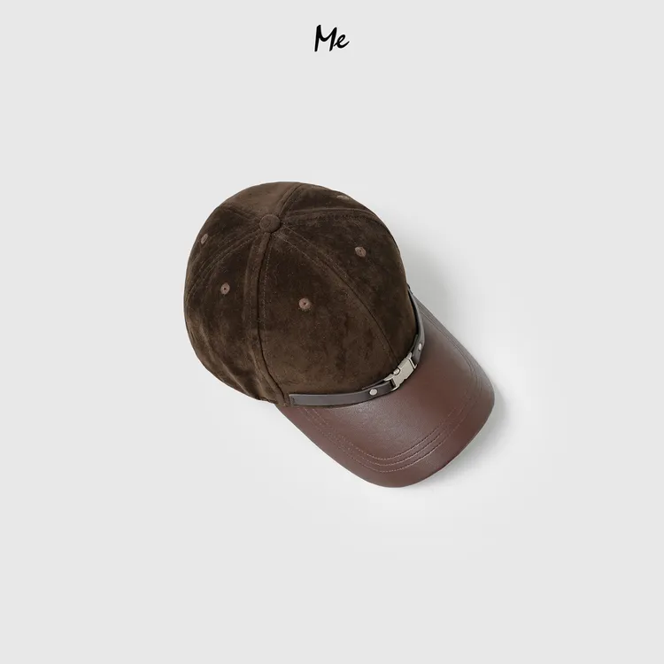 ME【真皮卡扣棒球帽】北纬37°羊反绒百搭时尚休闲鸭舌帽子MESA2777