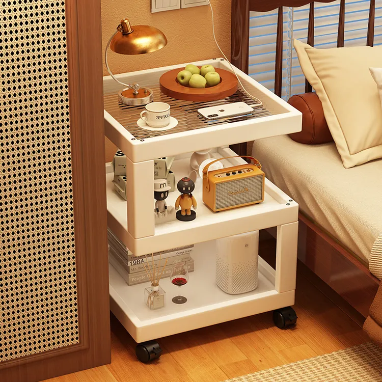 床头柜卧室家用可移动置物架小型收纳柜实木床边小桌子简约边几柜