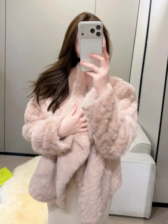 人造皮草  2025新款毛毛外套女冬季高级感宽松加厚羊羔毛大衣