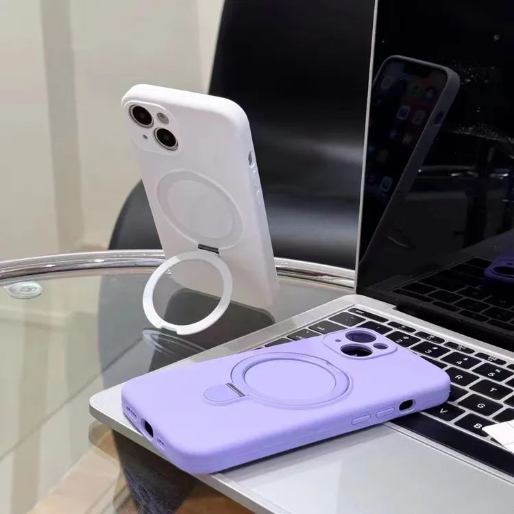 液态硅胶磁吸支架适用苹果17promax/16/15/14/13手机壳精孔防摔潮