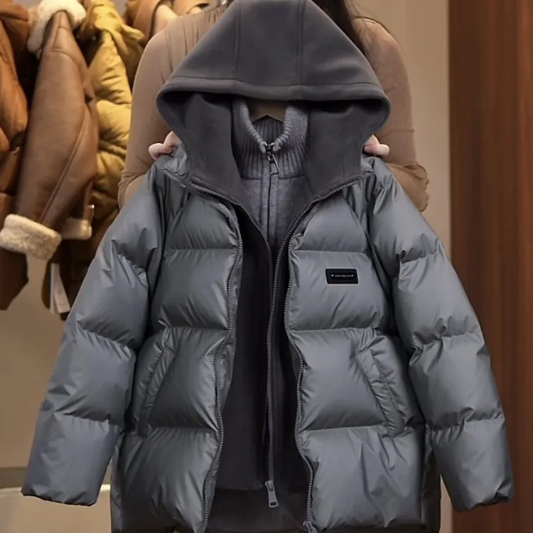 巴拉巴拉免洗男童加厚羽绒棉服2025新款冬季儿童假两件中大童保暖